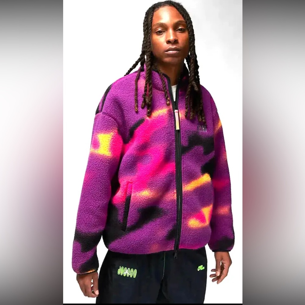🦖Jordan Nike Men’s Flight MVP Fleece Full zip Jacket size-XL